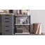 Этажерка 3/60 Ferrum-decor Серии Конект 75x60x28 черный ДСП Белое 16мм
