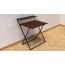 Стол трансформер Компакт 2 Ferrum-decor 750x790x720 Черный металл ДСП Венге Магия 16 мм (KOM203)