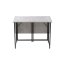Стол-книжка трансформер Морис 2 Ferrum-decor 750x1000x1100 Черный металл ДСП Бетон 16 мм (MORI207)