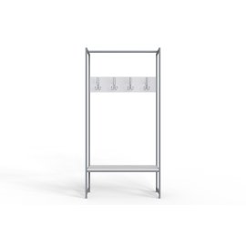 Вешалка напольная модульная Ferrum-decor Трелис 12 180x90x38 серый ДСП Белое 16мм