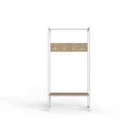 Вешалка напольная модульная Ferrum-decor Трелис 12 180x90x38 белый ДСП Дуб Сонома 16мм