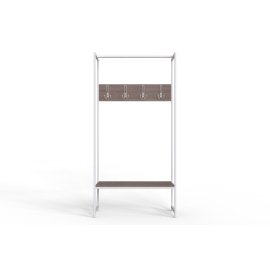 Вешалка напольная модульная Ferrum-decor Трелис 12 180x90x38 белый ДСП Дуб Сонома Труфель 16мм