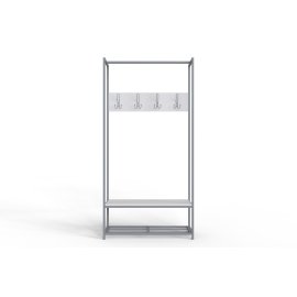 Вешалка напольная модульная Ferrum-decor Трелис 13 180x90x38 серый ДСП Белое 16мм
