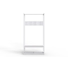 Вешалка напольная модульная Ferrum-decor Трелис 13 180x90x38 белый ДСП Белое 16мм