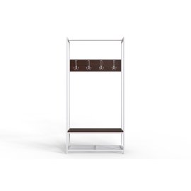 Вешалка напольная модульная Ferrum-decor Трелис 13 180x90x38 белый ДСП Венге 16мм