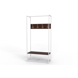 Вешалка напольная модульная Ferrum-decor Трелис 13 180x90x38 белый ДСП Венге 16мм