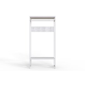 Вешалка напольная модульная Ferrum-decor Трелис 14 180x90x38 белый ДСП Белое 16мм