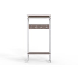 Вешалка напольная модульная Ferrum-decor Трелис 14 180x90x38 белый ДСП Дуб Сонома Труфель 16мм