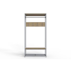 Вешалка напольная модульная Ferrum-decor Трелис 15 180x90x38 серый ДСП Дуб Сонома 16мм