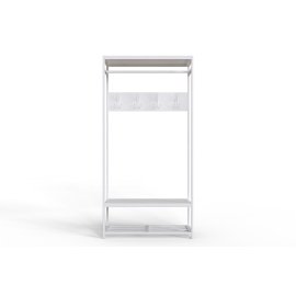 Вешалка напольная модульная Ferrum-decor Трелис 15 180x90x38 белый ДСП Белое 16мм