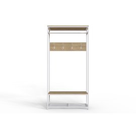 Вешалка напольная модульная Ferrum-decor Трелис 15 180x90x38 белый ДСП Дуб Сонома 16мм