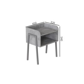 Тумба модульная Ferrum-decor Джузи 540x450x320 металл Серый ДСП Бетон16 мм (DJU0021)