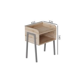 Тумба модульная Ferrum-decor Джузи 540x450x320 металл Серый ДСП Дуб Сан-Марино 16 мм (DJU0016)