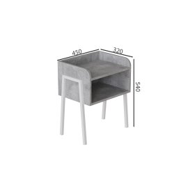 Тумба модульная Ferrum-decor Джузи 540x450x320 металл Белый ДСП Бетон 16 мм (DJU0014)