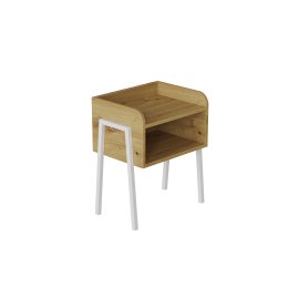 Тумба модульная Ferrum-decor Джузи 540x450x320 металл Белый ДСП Дуб Дуб Артизан 16 мм (DJU0013)