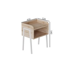 Тумба модульная Ferrum-decor Джузи 540x450x320 металл Белый ДСП Дуб Сан-Марино 16 мм (DJU0009)