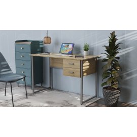 Письменный стол Ferrum-decor Дакота 75x120x70 серый ДСП Дуб Сонома 16мм