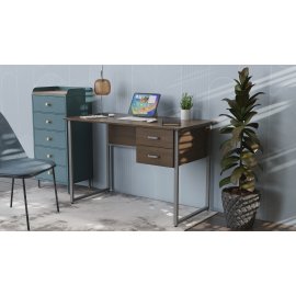 Письменный стол Ferrum-decor Дакота 75x120x70 серый ДСП Дуб Сонома Трюфель 16мм