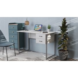 Письменный стол Ferrum-decor Дакота 75x120x70 серый ДСП Белое 16мм