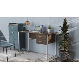 Письменный стол Ferrum-decor Дакота 75x120x60 белый ДСП Дуб Сонома Трюфель 16мм