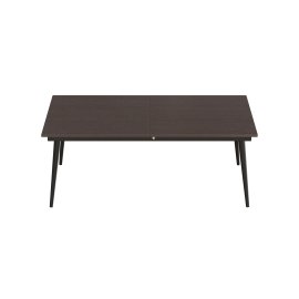 Стол трансформер журнальный Dandi Small Ferrum-decor 45x120(160)x70 Черный металл ДСП Венге Магия 16 мм (DANDS110)