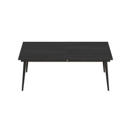 Стіл журнальний трансформер Dandi Small Ferrum-decor 45x120(160)x60 Чорний метал ДСП Сосна Кембра 16 мм (DANDS101)