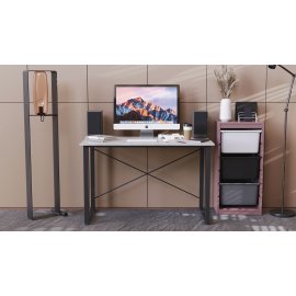 Стіл письмовий Дейв Ferrum-decor 750x1200x600 Чорний метал ДСП Бетон 32 мм (DEY3009)