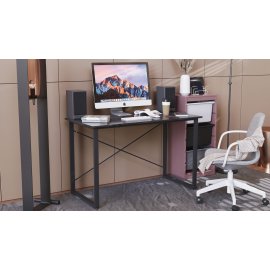 Компьютерный стол Ferrum-decor Дейв 75x100x60 черный ДСП Сосна Кембра 16мм