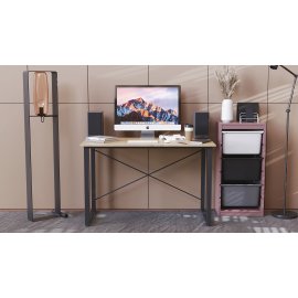 Письменный стол Ferrum-decor Дейв 75x120x70 черный ДСП Дуб Сонома 16мм