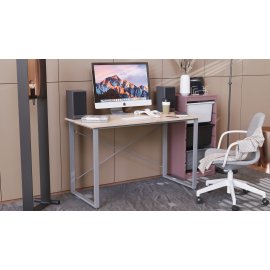 Компьютерный стол Ferrum-decor Дейв 75x120x60 серый ДСП Дуб Сан-Марино 16мм