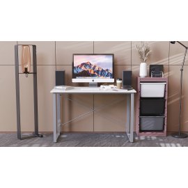 Письменный стол Ferrum-decor Дейв 75x100x60 серый ДСП Дуб Сонома 16мм