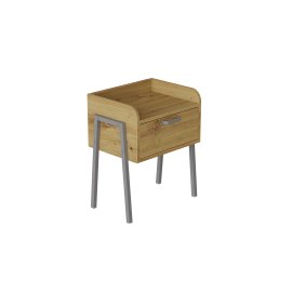 Тумба модульная Ferrum-decor Бетти 540x450x320 металл Серый ДСП Дуб Дуб Артизан 16 мм (BET0020)