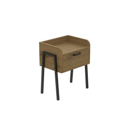 Тумба модульная Ferrum-decor Бетти 540x450x320 металл Черный ДСП Дуб Дуб Артизан 16 мм (BET0006)