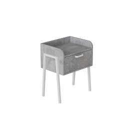 Тумба модульная Ferrum-decor Бетти 540x450x320 металл Белый ДСП Бетон 16 мм (BET0014)