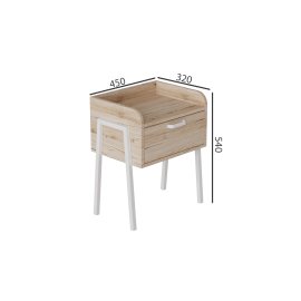 Тумба модульная Ferrum-decor Бетти 540x450x320 металл Белый ДСП Дуб Сан-Марино 16 мм (BET0009)