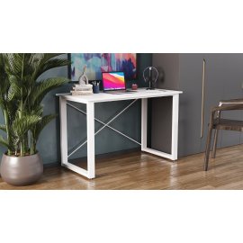 Письменный стол Ferrum-decor Драйв 750x1000x700 Белый металл ДСП Белый 16 мм (DRA078)