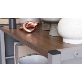 Этажерка 3/60 Ferrum-decor Серии Конект 75x60x28 серый ДСП Дуб Сонома Трюфель 16мм