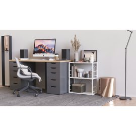 Етажерка 3/60 Ferrum-decor Серії Конект 73x60x28 білий ДСП Біле 16мм (XK00223)
