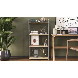 Этажерка 4/60 Ferrum-decor Серии Конект 120x60x28 серый ДСП Дуб Сонома 16мм