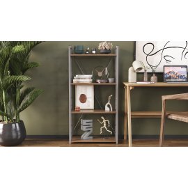 Этажерка 4/60 Ferrum-decor Серии Конект 120x60x28 серый ДСП Дуб Сонома Трюфель 16мм