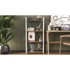 Этажерка 4/60 Ferrum-decor Серии Конект 120x60x28 белый ДСП Дуб Сонома Трюфель 16мм