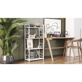 Етажерка 4/60 Ferrum-decor Серії Конект 120x60x28 білий ДСП Біле 16мм (XK00205)