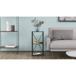 Этажерка 3/34 Ferrum-decor Серии Конект 73x34x28 черный ДСП Сосна Кембра 16мм (XK00258)