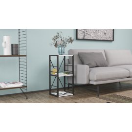 Етажерка 3/34 Ferrum-decor Серії Конект 73x34x28 чорний ДСП Біле 16мм (XK00253)