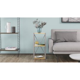 Этажерка 3/34 Ferrum-decor Серии Конект 73x34x28 серый ДСП Дуб Артизан 16мм (XK00267)