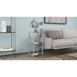 Этажерка 3/34 Ferrum-decor Серии Конект 73x34x28 серый ДСП Дуб Сонома 16мм