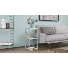 Этажерка 3/34 Ferrum-decor Серии Конект 73x34x28 серый ДСП Белое 16мм