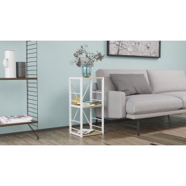 Этажерка 3/34 Ferrum-decor Серии Конект 73x34x28 белый ДСП Дуб Сонома 16мм