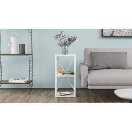 Этажерка 3/34 Ferrum-decor Серии Конект 73x34x28 белый ДСП Белое 16мм