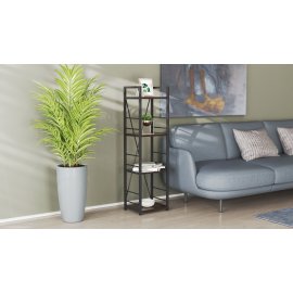 Етажерка 4/34 Ferrum-decor Серії Конект 120x34x28 чорний ДСП Венге 16мм (XK00240)